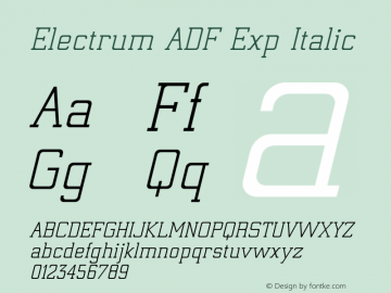 Electrum ADF Exp Italic 1.005;FFEdit Font Sample