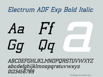 Electrum ADF Exp Bold Italic 1.005;FFEdit Font Sample