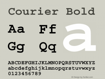 Courier Bold 004.000 Font Sample