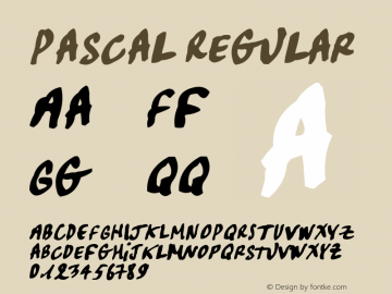 Pascal Regular 2.0 Font Sample