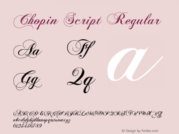 Chopin Script Regular Version 001.047图片样张