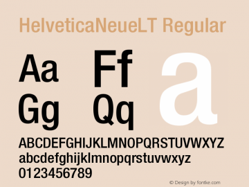 HelveticaNeueLT Regular 006.000图片样张