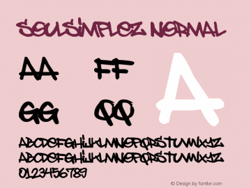 Soulsimplez Normal 1.3 Font Sample