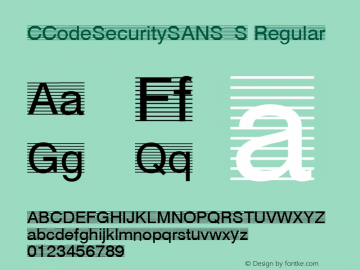 CCodeSecuritySANS_S Regular Version 001.001 Font Sample