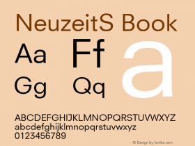 NeuzeitS Book Version 001.001 Font Sample