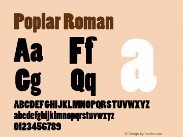 Poplar Roman Version 1.00图片样张