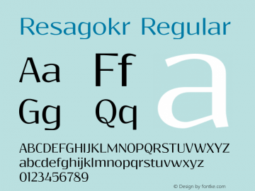 Resagokr Regular Version 0.95图片样张