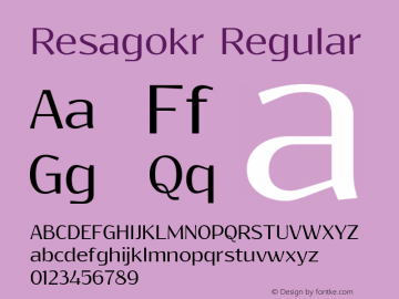 Resagokr Regular Version 0.95图片样张