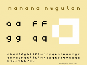 nanana Regular 1.0 Font Sample