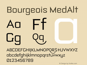 Bourgeois MedAlt 001.000 Font Sample