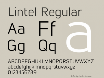 Lintel Regular Version 1.001;PS 001.001;hotconv 1.0.70;makeotf.lib2.5.58329 Font Sample