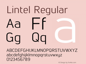 Lintel Regular Version 1.001; Fonts for Free; vk.com/fontsforfree Font Sample