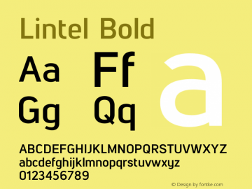 Lintel Bold Version 1.001; Fonts for Free; vk.com/fontsforfree Font Sample