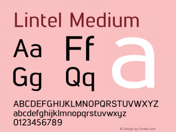 Lintel Medium Version 1.001; Fonts for Free; vk.com/fontsforfree Font Sample