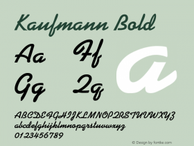 Kaufmann Bold Version 001.002 Font Sample