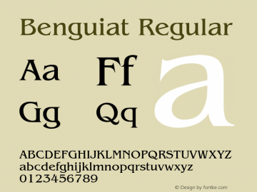 Benguiat Regular 3.1 Font Sample