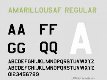 AmarilloUSAF Regular TLai Enterprises Media Design 8/30/98 Font Sample