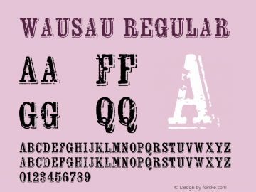Wausau Regular Version 1.000 Font Sample