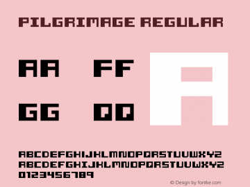 Pilgrimage Regular Version 1.0 Font Sample