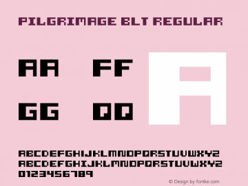 Pilgrimage BLT Regular Version 1.0 Font Sample