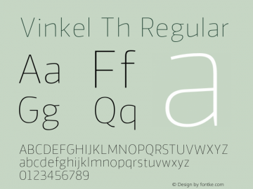 Vinkel Th Regular 1.000 Font Sample