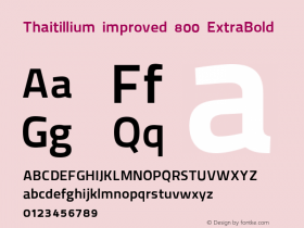 Thaitillium improved 800 ExtraBold Version 3.000图片样张