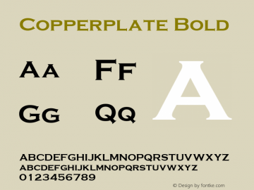 Copperplate Bold Version 1图片样张