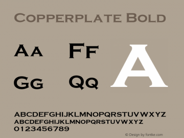 Copperplate Bold Version 1图片样张