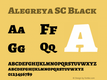 Alegreya SC Black Version 1.003图片样张