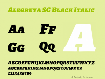 Alegreya SC Black Italic Version 1.003图片样张