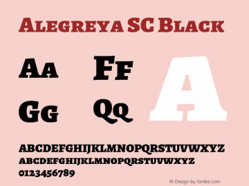 Alegreya SC Black Version 1.003图片样张