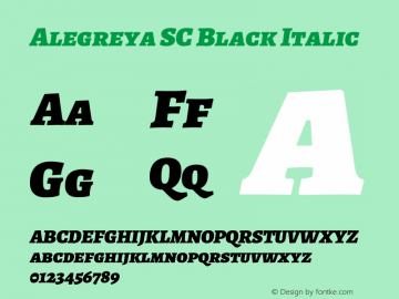 Alegreya SC Black Italic Version 1.003图片样张