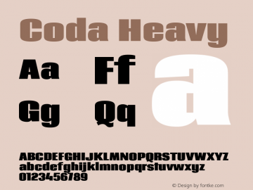 Coda Heavy Version 1.000 Font Sample