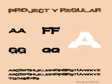 Project Y Regular Version 1.001 Font Sample