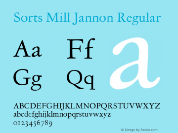 Sorts Mill Jannon Regular Version 0.1图片样张