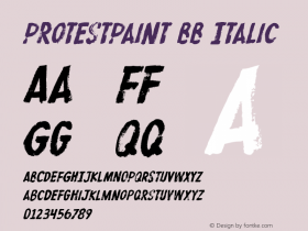 ProtestPaint BB Italic Version 1.000图片样张