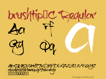brushtip-C Regular Macromedia Fontographer 4.1 20-10-2010图片样张