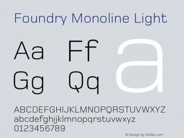 Foundry Monoline Light 1.001图片样张