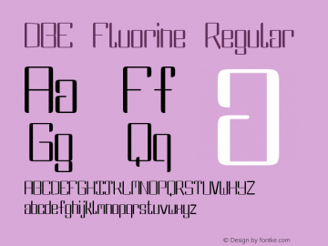 DBE Fluorine Regular Version 1.000 Font Sample