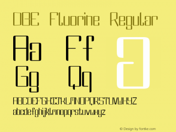 DBE Fluorine Regular Version 1.000 Font Sample