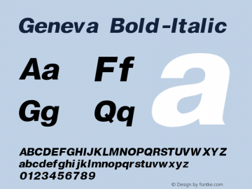 Geneva Bold-Italic 001.000图片样张