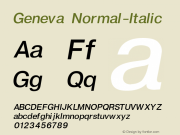 Geneva Normal-Italic 001.000图片样张
