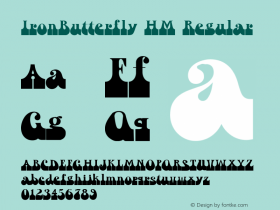 IronButterfly HM Regular Version 001.000 Font Sample