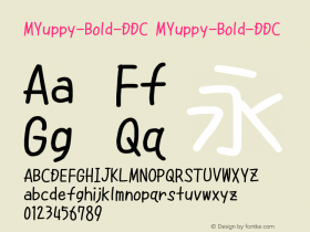 MYuppy-Bold-DDC MYuppy-Bold-DDC Version 1.00 Font Sample