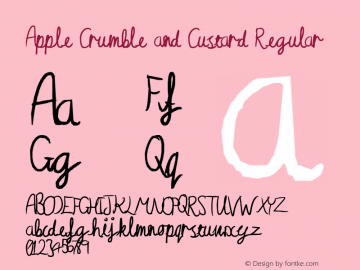 Apple Crumble and Custard Regular Lanier My Font Tool for Tablet PC 1.0图片样张