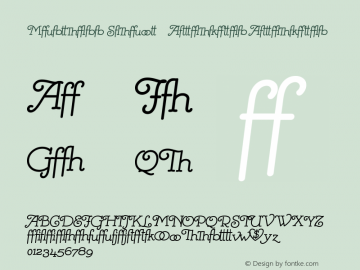 Mistress Script - Alternates Alternates Version 002.000 Font Sample