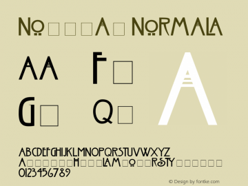 Nouveau Normal 1.000 Font Sample