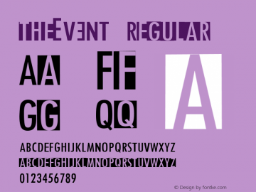 the#V$NT Regular Version 3.004 Font Sample