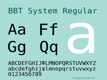 BBT System Regular Version 2.32图片样张