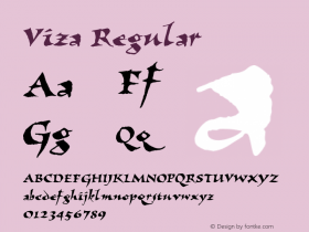 Viza Regular Unknown Font Sample